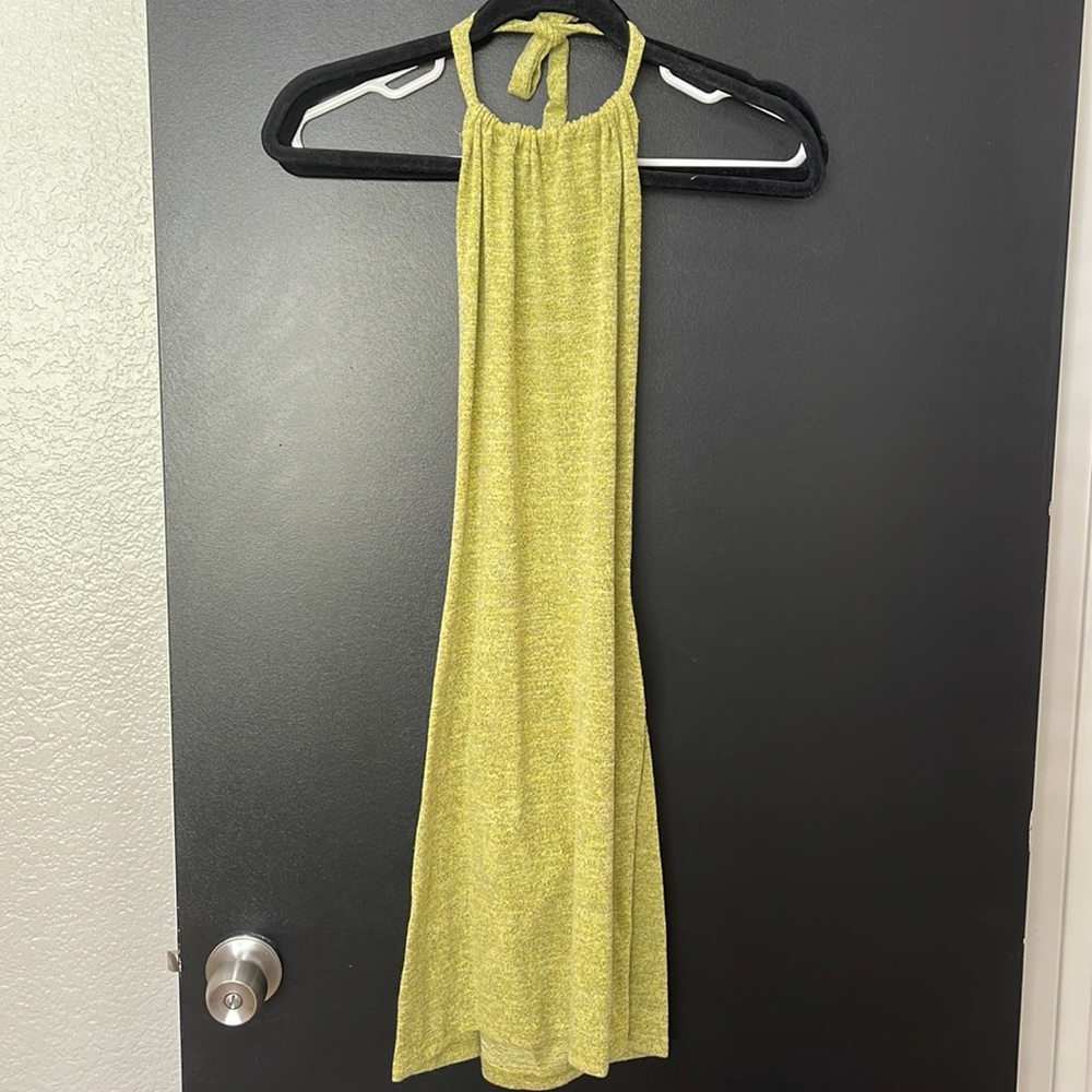 light green backless dress size small